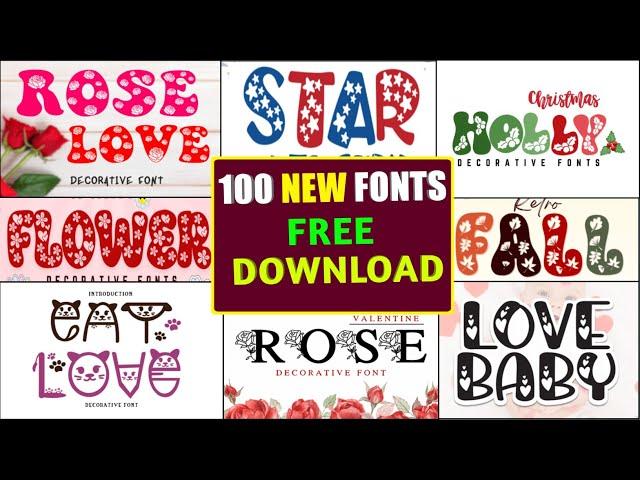 Decorative  New Styles Fonts | Fonts Zip File Unzip & Extract Kaise Karen | Font For Free Download