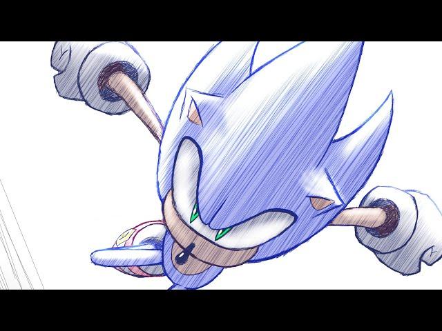 Sonic The Hedgehog DIGITAL SPEED DRAW | JonahWorks