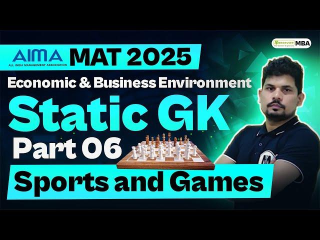 MAT 2025: How To Prepare For Static GK | Important Questions On Sports & Games | Part 6