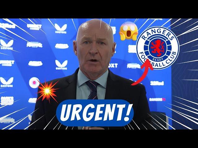 URGENT! BREAKING NEWS! BIG NEWS! RANGERS FC