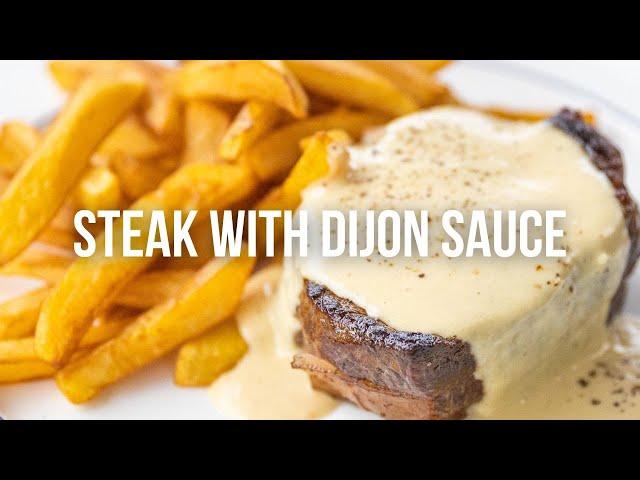 Steak with Dijon Sauce