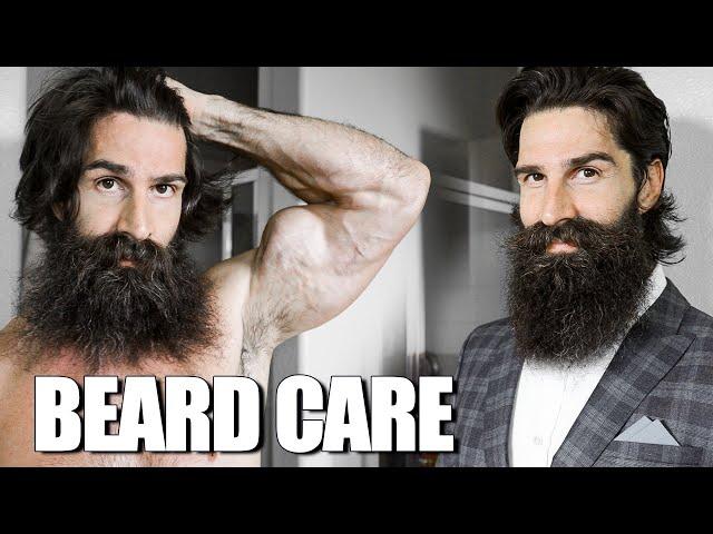 BEARD CARE - DAILY BEARD CARE ROUTINE TUTORIAL WHILE GROWING OUT HAIR AND BEARD