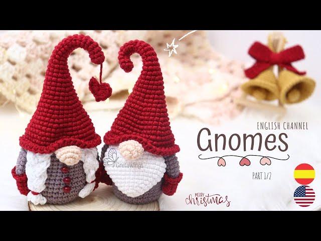 CHRISTMAS GNOMES AMIGURUMIS CROCHET FABRIC Part 1/2 - Tutorial Sub / GretaWings