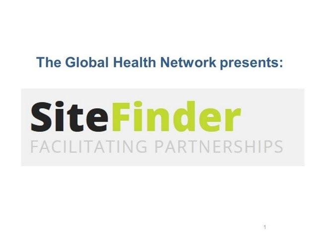 The Global Health Network: SiteFinder application