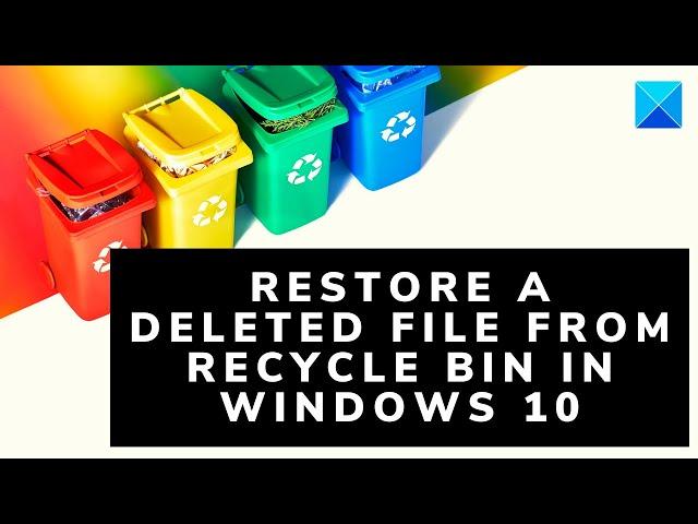 How to recover Deleted files from Recycle Bin after Empty in Windows 11/10