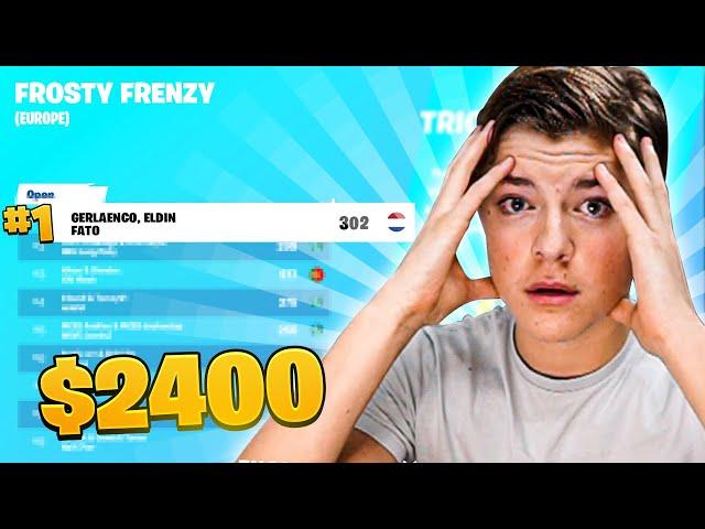 ZO hebben wij $2400 GEWONNEN in een Fortnite Toernooi! | Frosty Frenzy Cup Dag 1