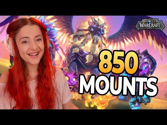 I collected 850 mounts in WoW Dragonflight...