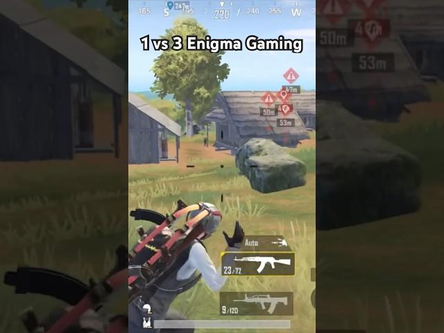 1 vs 3 Enigma Gaming  #aceblack #bgmi #shortsfeed