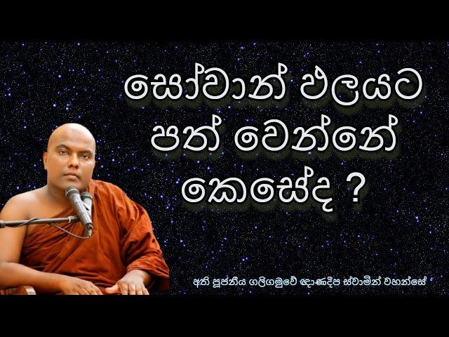 සෝවාන් ඵලයට පත් වන්නේ කෙසේද ? | Ven Galigamuwe Gnanadeepa Thero