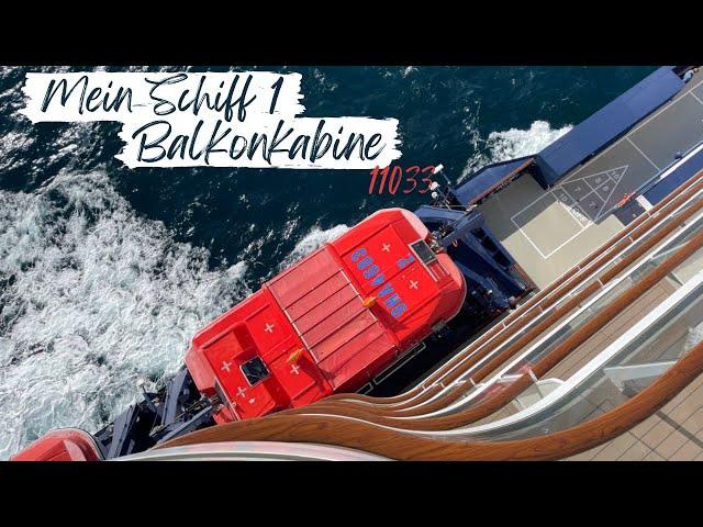 Balkonkabine 11033 - Mein Schiff 1| Bett am Fenster & großer Balkon 