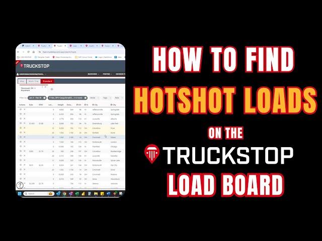 How to Find HOTSHOT Loads with Truckstop Load Board Pro