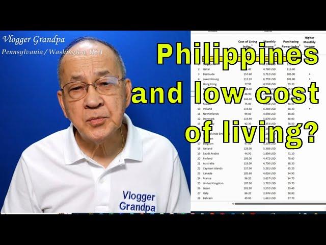 Does Philippines offer the lowest cost of living to retirees?