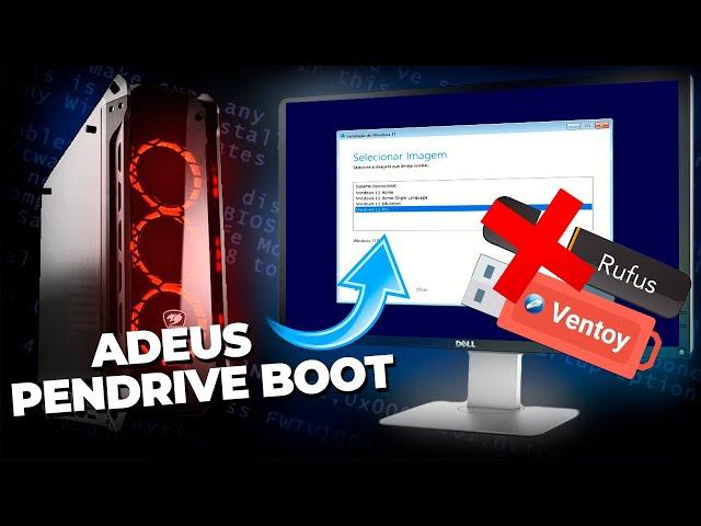 ADEUS PENDRIVE BOOT! Microsoft LIBERA comando que ADICIONA a ISO DIRETO na BIOS para FORMATAR PCs