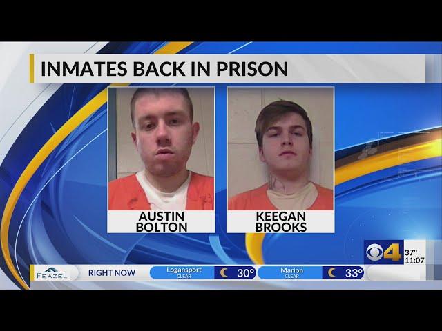 2 inmates captured in helicopter search after leaving New Castle correctional facility