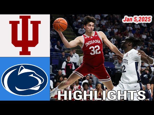 Indiana Hoosiers vs Penn State Nittany Lions Men's Basketball | Jan 5,2025 Game Highlights