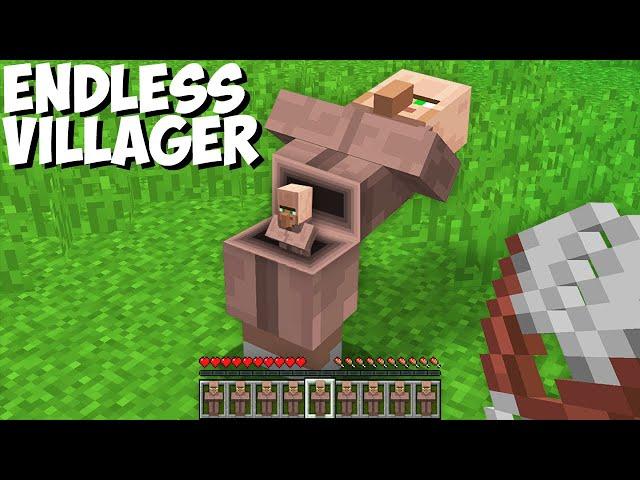 How many VILLAGERS inside this ENDLESS VILLAGER MOB in Minecraft ! MAGIC VILLAGER !