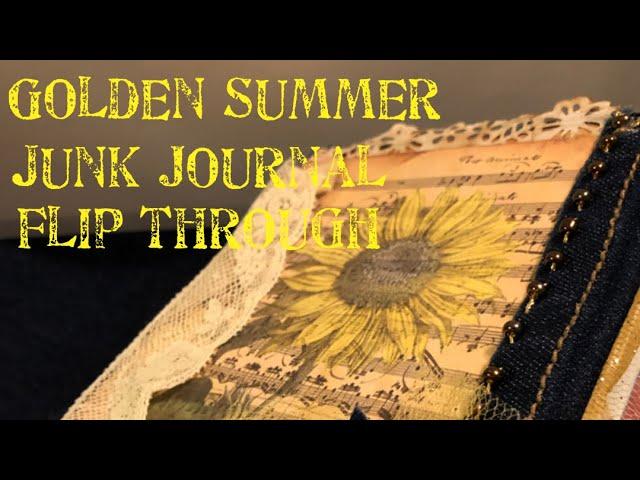 Golden summer junk journal flip through #junkjournal #rbcsummerbloom #ldasummerbloom