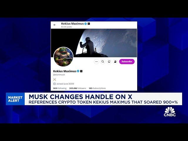 Elon Musk changes handle on X