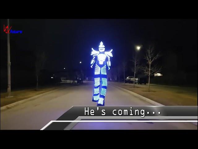 433 wireless control LED Stilt Walker Robot Costumes Stilt Walker Light up Dance Costumes WL-0130