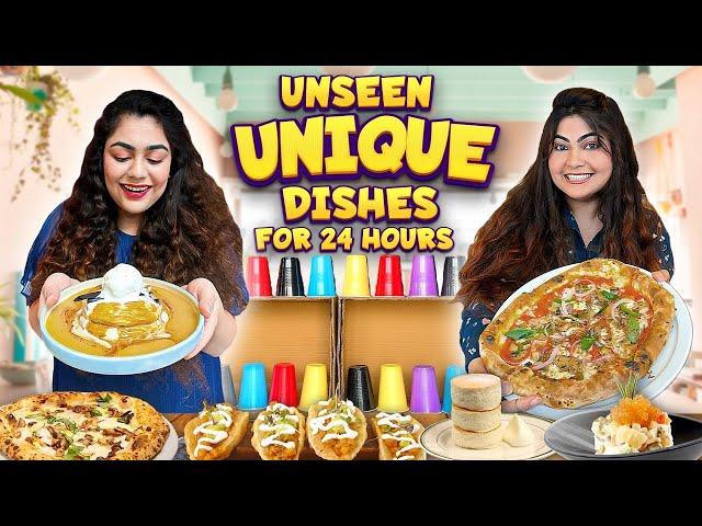 MATCH THE CUPS to WIN Unique Dishes for 24 hours Food Challenge ft. Thakur Sisters!