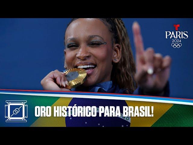 Actuación dorada de Rebeca Andrade de Brasil en la Final de Suelo F | Juegos Olímpicos París 2024