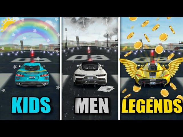 KIDS vs MEN vs LEGENDS || Extreme Car Driving Simulator