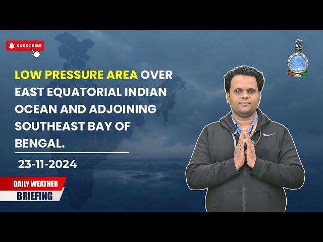 Low pressure area over east Equatorial Indian Ocean and adjoining southeast Bay of Bengal.