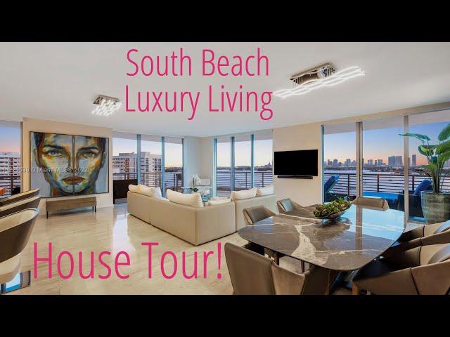 Touring a Miami Beach Penthouse with Incredible Miami Skyline Views!