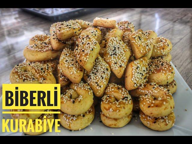 BAYRAM İÇİN YILLARDIR YAPTIĞIMIZ BİBERLİ TUZLU KURABİYE TARİFİ!!!