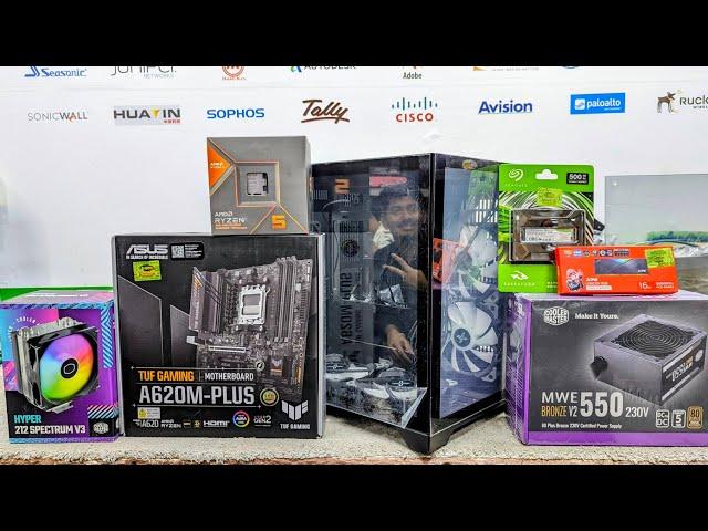 AMD Ryzen™ 5 8600G Best PC BUILD ASUS TUF A620M-PLUS STEP BYE STEP ASSEMBLY