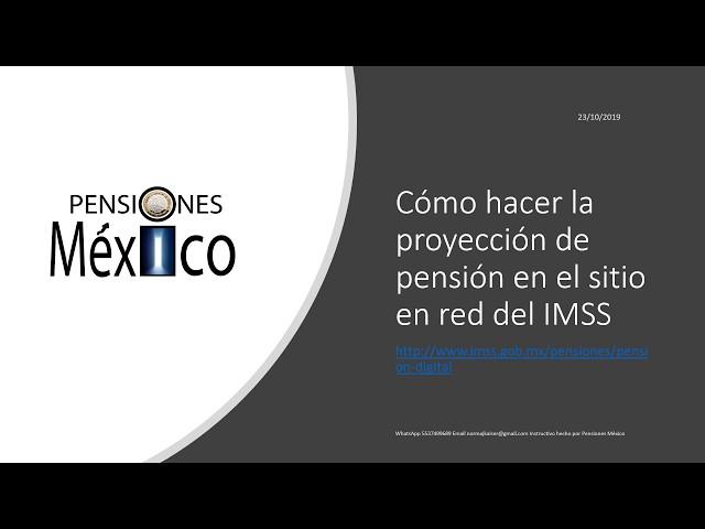 Proyección de Pensión en Línea. Tienes que hacerla para tramitar tu pensión en IMSS ley 73 o 97