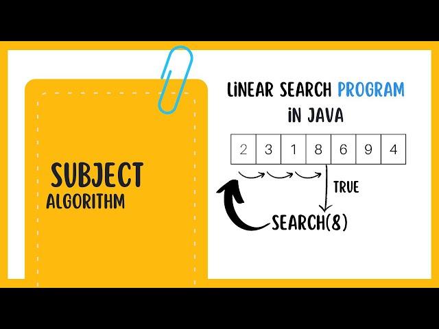 Linear Search in Java | Searching Algorithms Tutorial