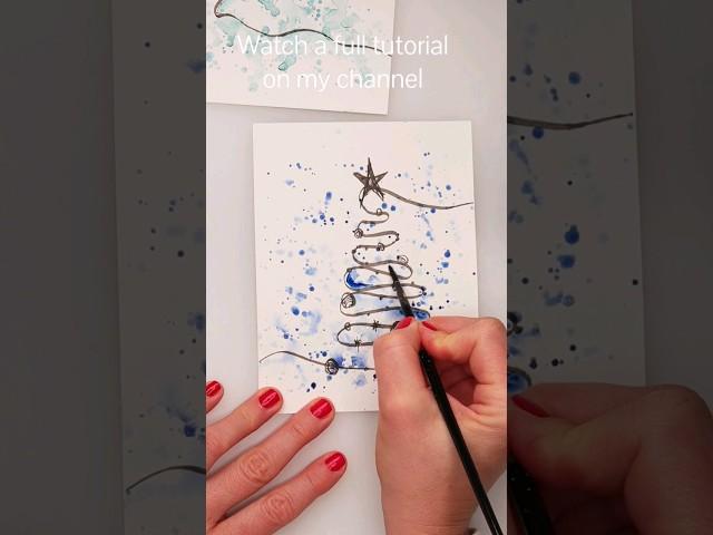 Holiday cards - simple idea #watercolor #christmas #diycards #watercolorcards