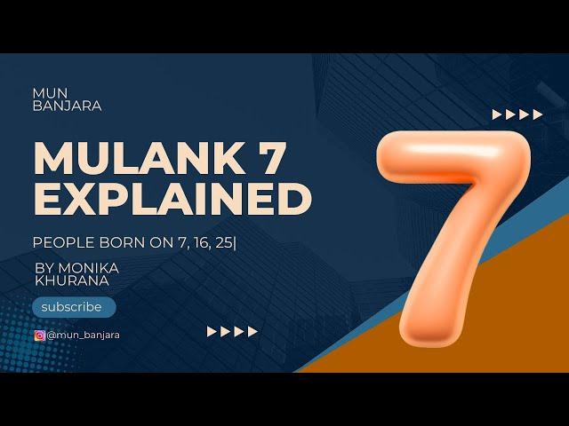 People born on 7, 16, 25| Mulank 7| Mun Banjara| Monika Khurana