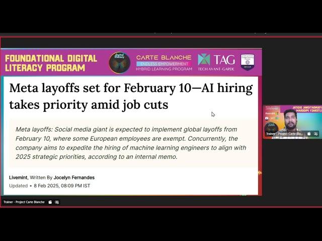 Digital Literacy Foundation Course Batch II - Student [Day 12/20]