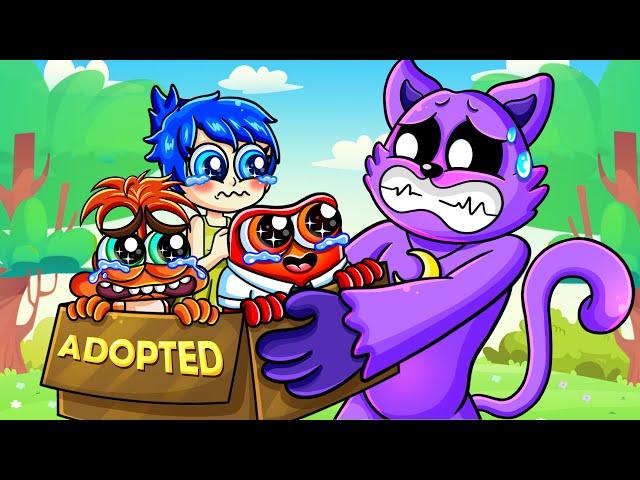 Poppy Playtime Chapter 3// ANXIETY & ANGER ADOPTED BY CATNAP?! //Inside Out 2 (Cartoon Animation)