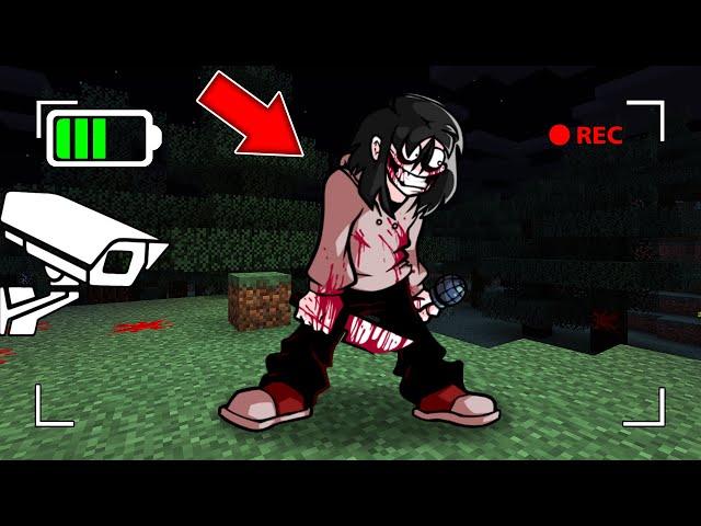 СЛЕЖУ ЗА ДЖЕФФ УБИЙЦА ФРАЙДЕЙ НАЙТ ФАНКИН ЧЕРЕЗ КАМЕРУ В МАЙНКРАФТ JEFF THE KILLER MINECRAFT FNF SCP