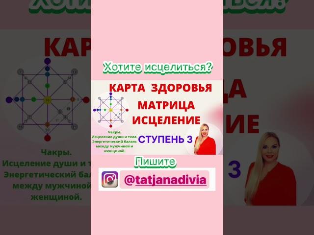 Исцеление. Карта здоровья. Матрица Судьбы. Консультация, коучинг и обучение. Татьяна Дивия. Здоровье
