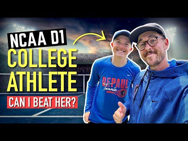 Can I Beat a D1 College Player? Mic'd Up Match (Ep 7) #tennis