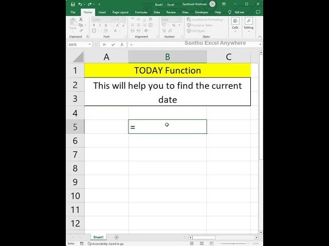 Easily Get Today's Date | Today Function|