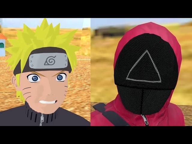 Naruto plays squid game