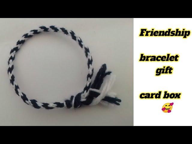 How to make friendship bracelet with cardboard | Friendship bracelet gift |Diy crochet friend ship