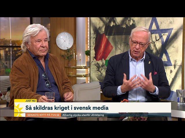 Hökmark och Guillou möts i debatt: ”Kritik mot Israel likställs med… | Nyhetsmorgon | TV4 & TV4 Play