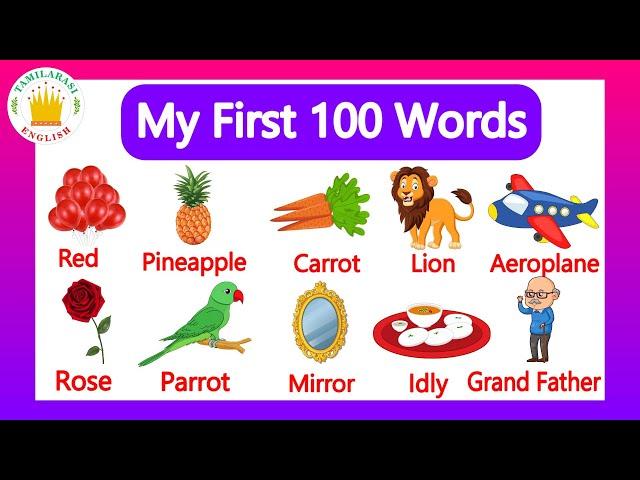 My First 100 Words in English for Kids and Children|Tamilarasi English VocabularyLearning