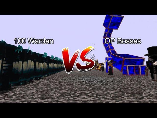 100 Warden vs OP Bosses  Minecraft  Mob Battle