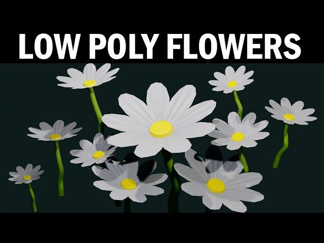 Blender 2.8x Low Poly Flowers Modeling