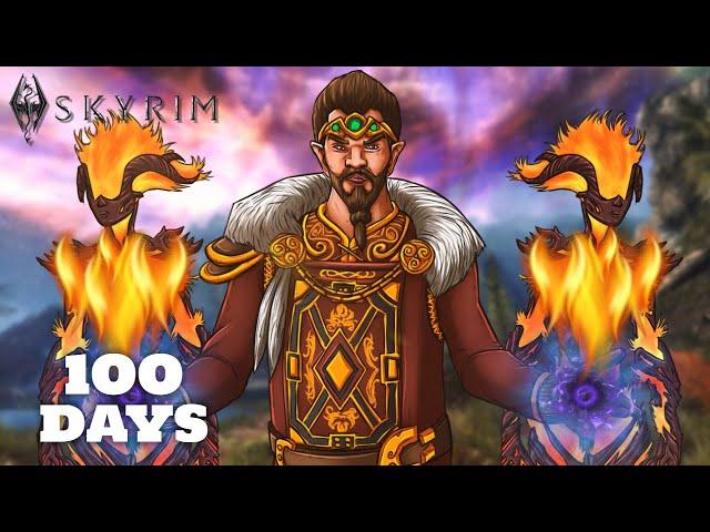 I Spent 100 Days In Skyrim Legendary Difficulty Becoming A Master Conjuration Mage (Skyrim Movie)