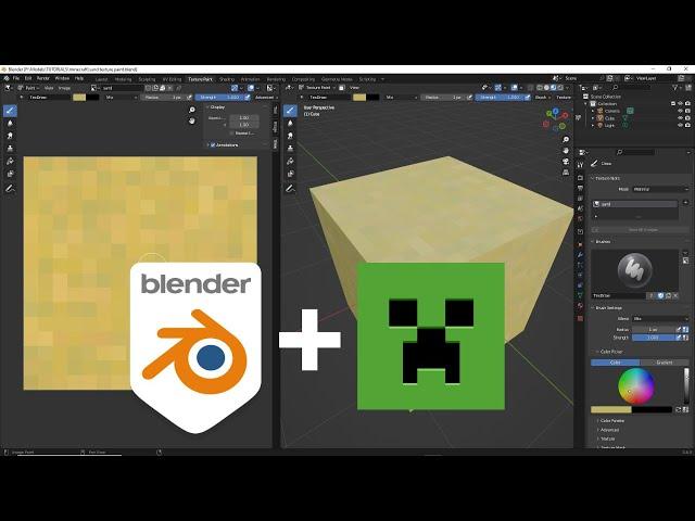 Paint Minecraft Sand Texture in Blender