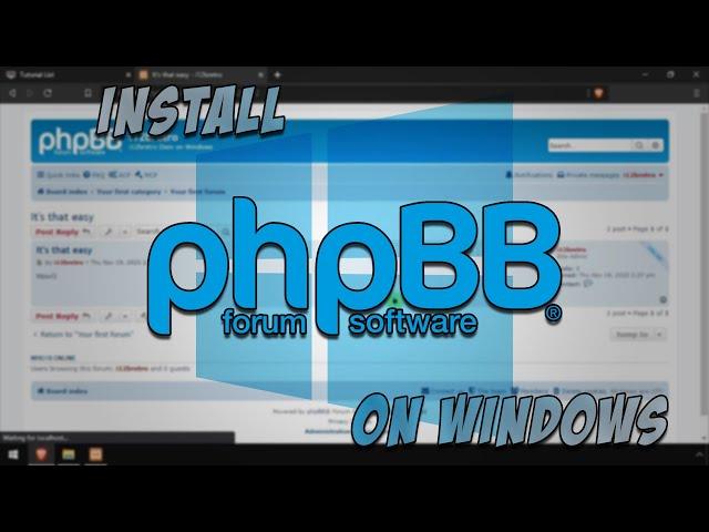 Installing phpBB Forum/Bulletin Board on Windows