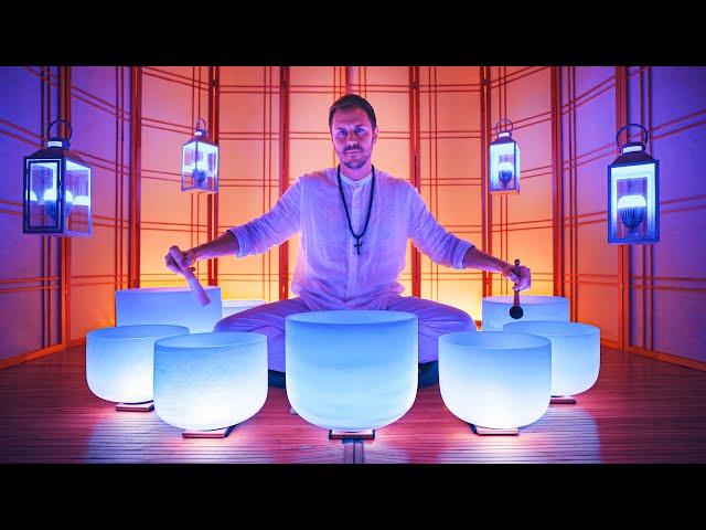 Meditative State Sound Bath | Relaxing Crystal Singing Bowl Music for Stillness and Letting Go